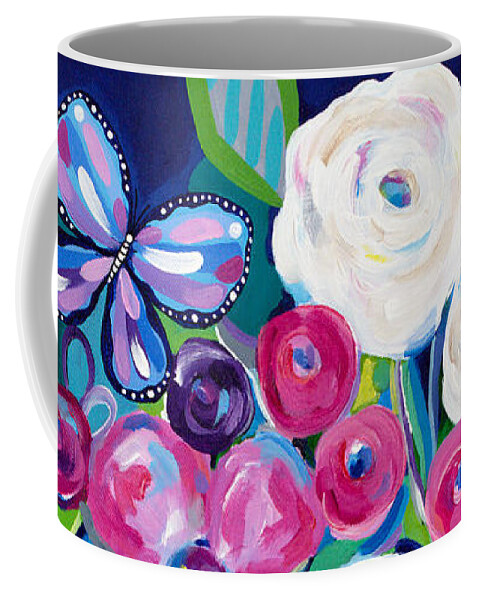 Floral Bouquet Coffee Mug featuring the painting Last Burst of Summer by Beth Ann Scott