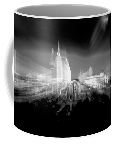 Nyc Coffee Mug featuring the photograph Last Light over the City by Alina Oswald