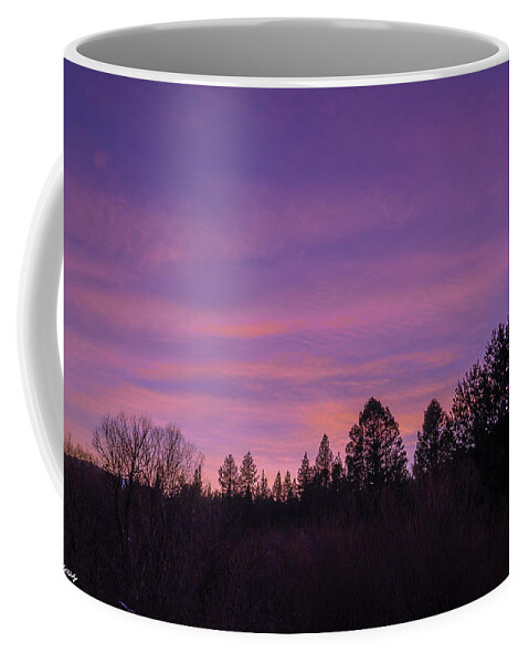 El Dorado National Forest Coffee Mug featuring the photograph last sunset of 2020 at El Dorado National Forest by PROMedias US