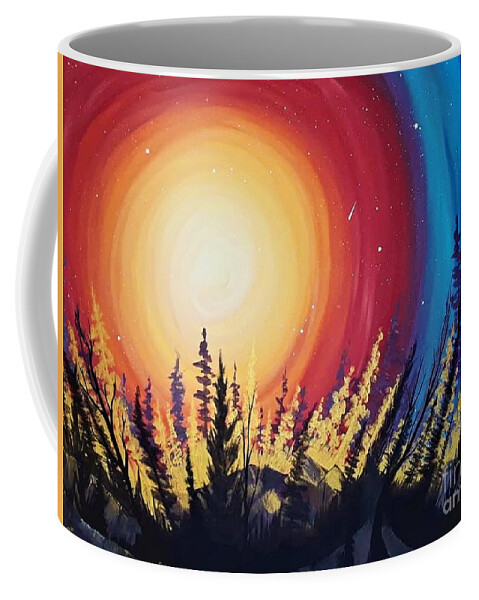 Bright Coffee Mug featuring the painting Late Evening Ramble by April Reilly