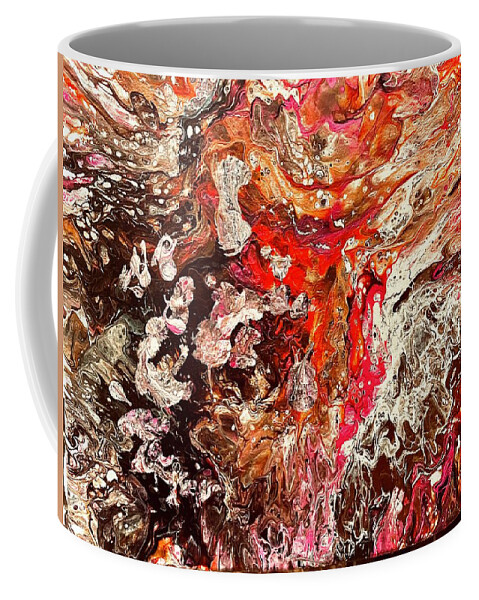 Landscape Coffee Mug featuring the painting Lava Rocks by Scott Jerwick