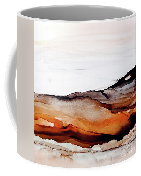 Alcohol Ink Coffee Mug featuring the painting Lavascape 1 by Chris Paschke