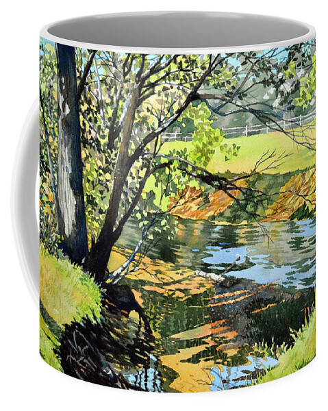 Watercolor Coffee Mug featuring the painting Lazy Sunday by Mick Williams