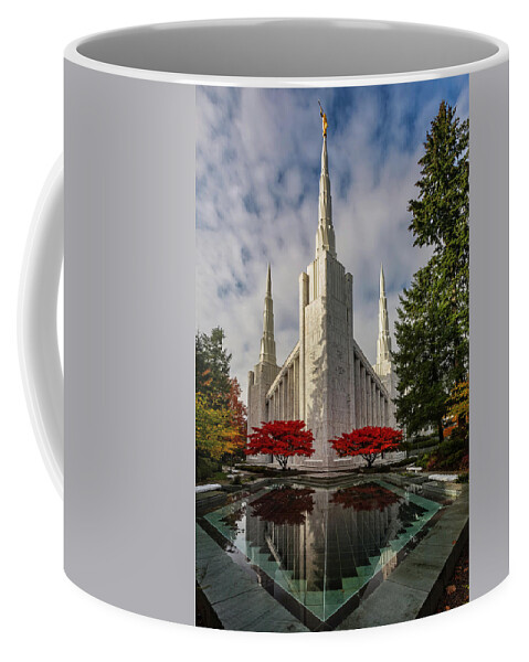 Lds Temple Portland Coffee Mug featuring the photograph LDS Temple Portland by Wes and Dotty Weber