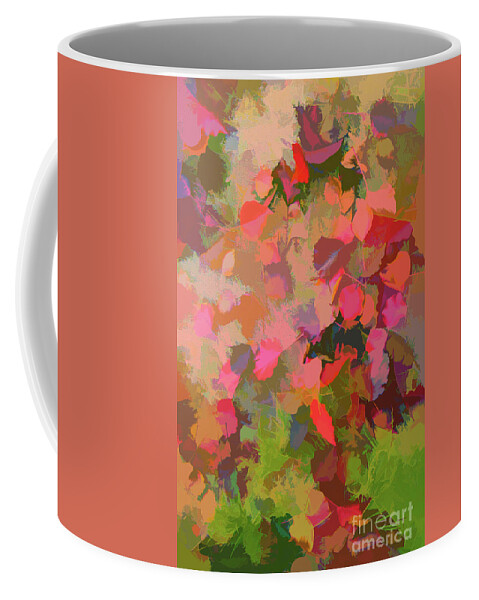 Leaves Coffee Mug featuring the digital art Leaf Fall 10 by Elaine Teague