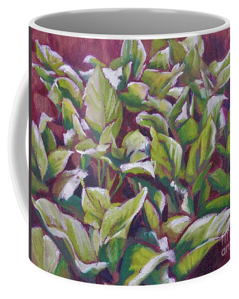 Spring Coffee Mug featuring the painting Leaves of Green by K M Pawelec