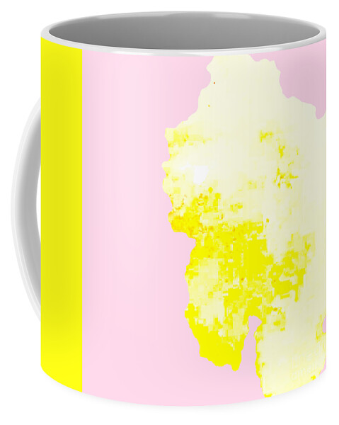 Contemporary Art Coffee Mug featuring the digital art Leaves Touch After Heavy Rain by Jeremiah Ray