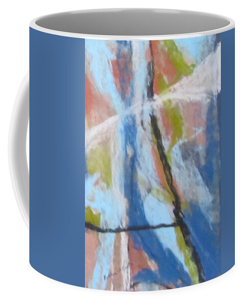 Blue Coffee Mug featuring the pastel Left Hand Abstract Series #1 Right Diptych by Barbara O'Toole