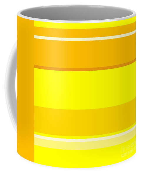 Yellow Coffee Mug featuring the digital art Lemon Sunrise by Wade Hampton