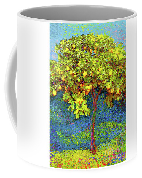 Landscape Coffee Mug featuring the painting Lemon Tree by Jane Small