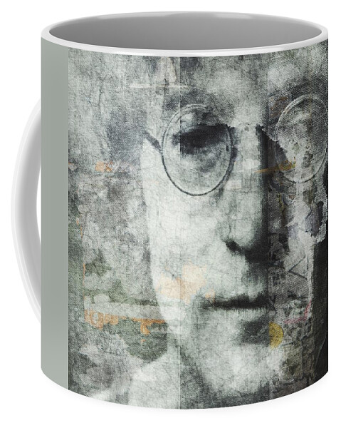 John Lennon Coffee Mug featuring the digital art Lennon - I Know I Know by Paul Lovering