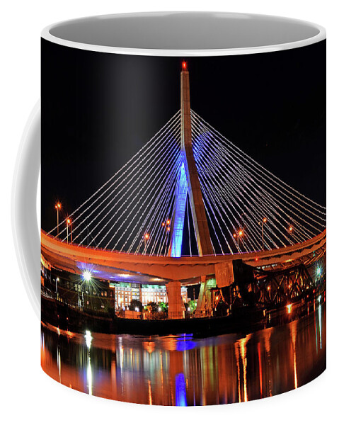 Boston Coffee Mug featuring the photograph Lenny Zakim Bridge Boston MA by Toby McGuire