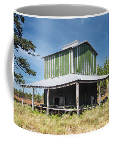 Tobacco Barn Coffee Mug featuring the photograph Lenoir County Tobacco Barn - North Carolina by Bob Decker