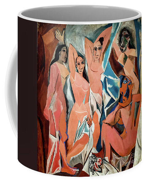 Women Coffee Mug featuring the painting Les Demoiselles d'Avignon 1907 by Pablo Picasso by Pablo Picasso