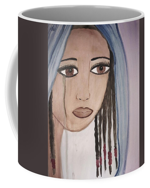 Woman Coffee Mug featuring the painting Let It Be 2 by Vale Anoa'i
