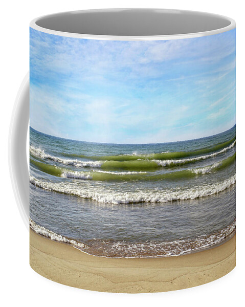 Lake Michigan Coffee Mug featuring the photograph Let Me Feel You In The Wind by Kathi Mirto