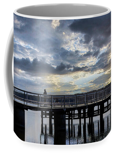 Photography Coffee Mug featuring the photograph Let Me Meet You On The Pier Jurmala/ Special Feature in Camera Art group by Aleksandrs Drozdovs