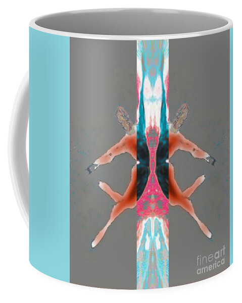 Dancing Coffee Mug featuring the digital art Let's come Together by Alexandra Vusir