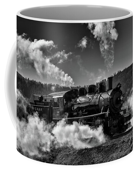 Train Coffee Mug featuring the photograph Letting off Steam by Darren White