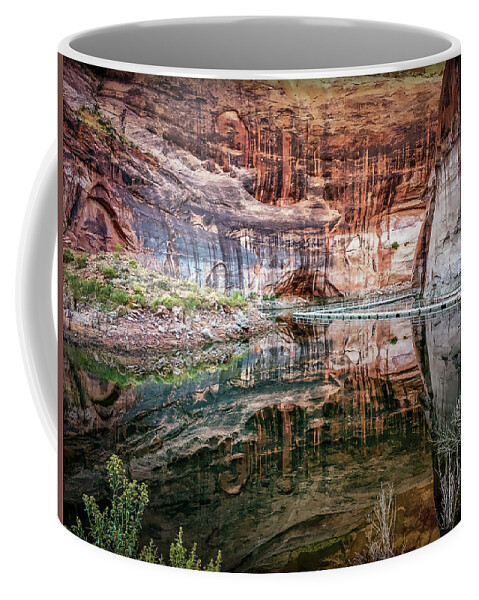Lake Powell Coffee Mug featuring the photograph Levitating Pathway to Rainbow Bridge by Bradley Morris