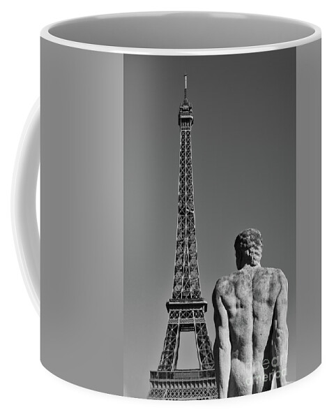 Statue Coffee Mug featuring the photograph L'homme nu et la tour by PatriZio M Busnel