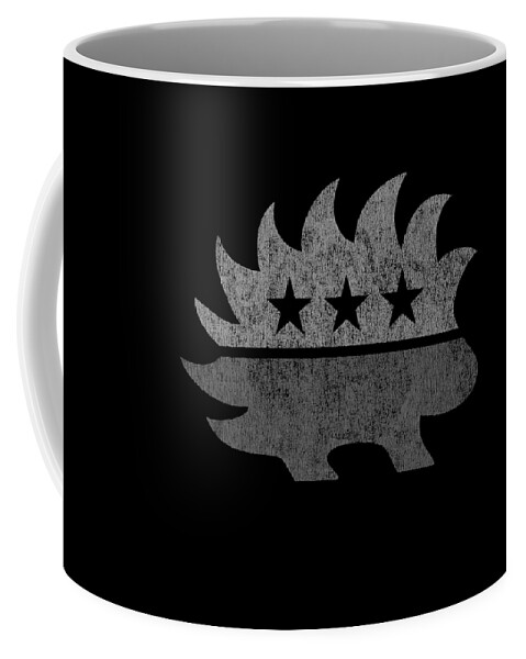 Libertarianism Coffee Mug featuring the digital art Libertarian Porcupine Greyed Out Tacti-Cool by Flippin Sweet Gear