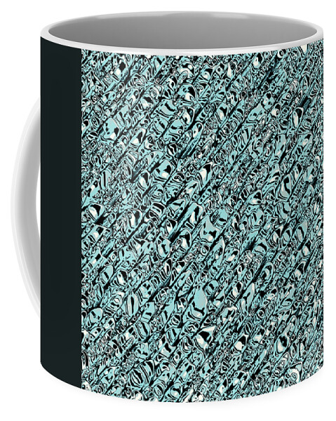 Blue Coffee Mug featuring the digital art Light Blue Abstract Pattern by Phil Perkins