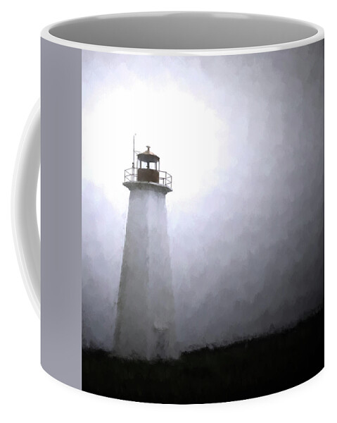 Grand Codroy Coffee Mug featuring the digital art Light in the Night by Moira Law