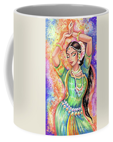 Indian Dancer Coffee Mug featuring the painting Light of Ishwari by Eva Campbell