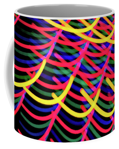 Light Coffee Mug featuring the photograph Light Painting - Waves by Sean Hannon