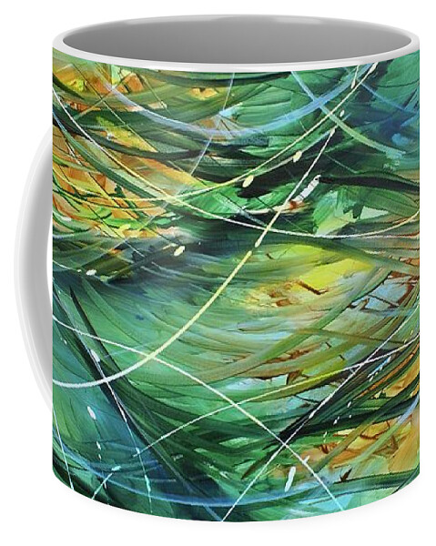 Abstract Coffee Mug featuring the painting Light Sight by Michael Lang