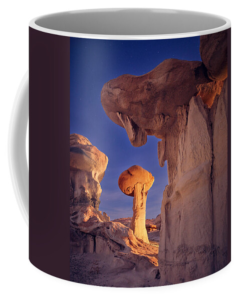 Badlands Coffee Mug featuring the photograph Light There Be by Peter Boehringer