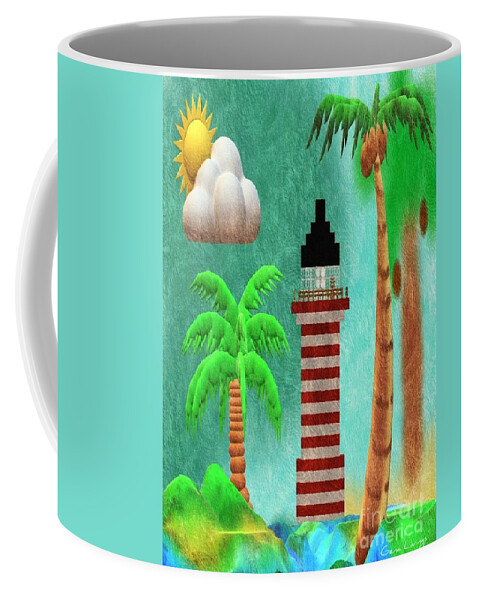  Coffee Mug featuring the photograph Lighthouse Journal by Gena Livings