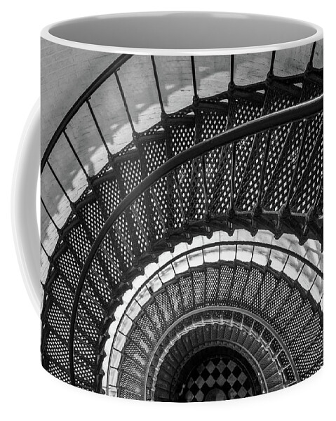 Lighthouse Coffee Mug featuring the photograph Lighthouse Steps 2 by Cindy Robinson