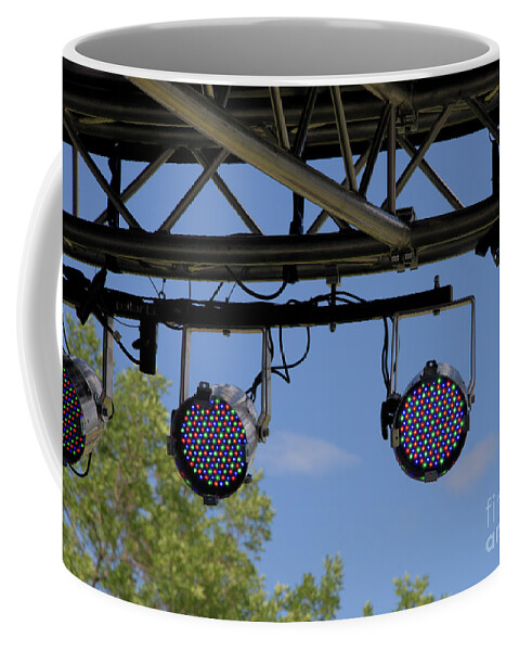 Spotlights Coffee Mug featuring the photograph Lights Above the Stage by Kae Cheatham