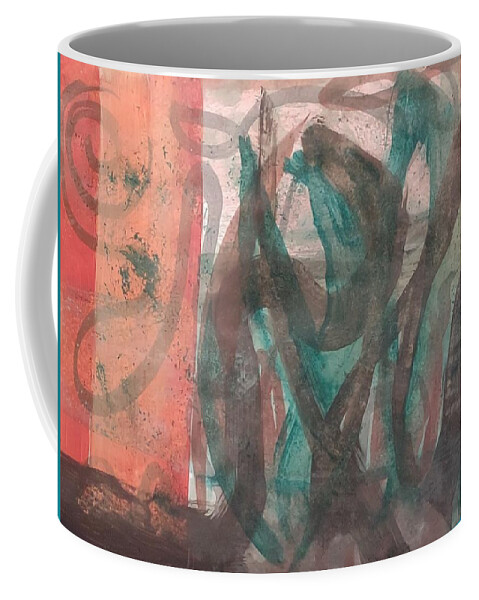 Abstract  Coffee Mug featuring the painting Like Grass by Suzanne Berthier