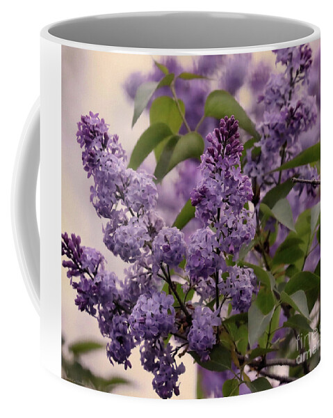 Lilac Coffee Mug featuring the photograph Lilacs at Dusk by Sandra Huston