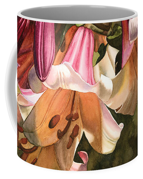Flower Coffee Mug featuring the painting Lilium Regale by Espero Art