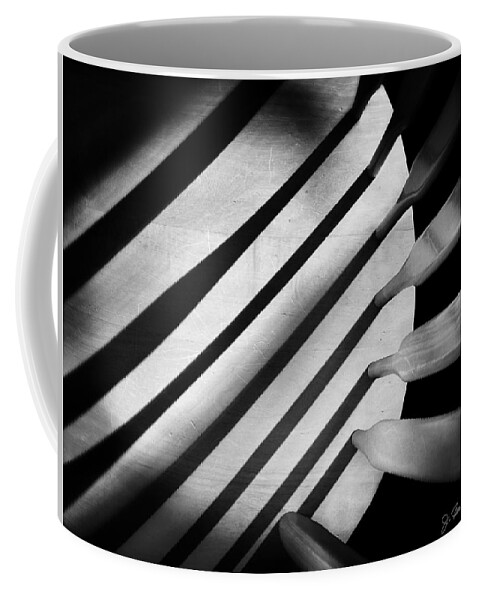 Still Life Coffee Mug featuring the photograph Lines and Shadows Mono by Joe Bonita