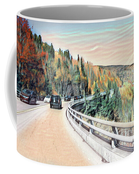 Linn Cove Viaduct Coffee Mug featuring the photograph Linn Cove Viaduct in Autumn by Michael Frank