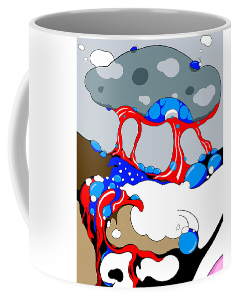 Election Coffee Mug featuring the digital art Liquid Nation by Craig Tilley