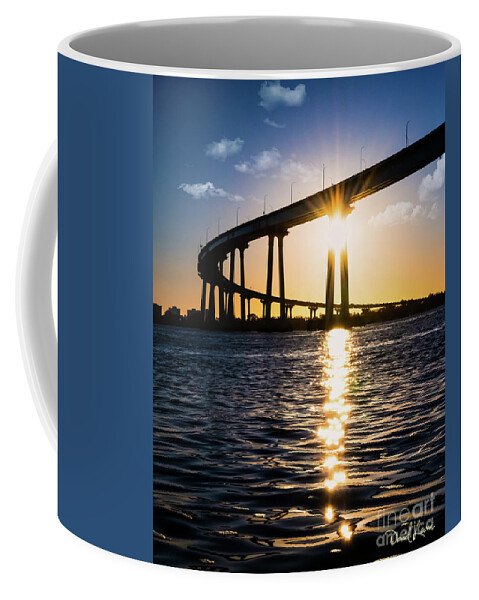 California Coffee Mug featuring the photograph Liquid Sun Drops Under the Bridge by David Levin