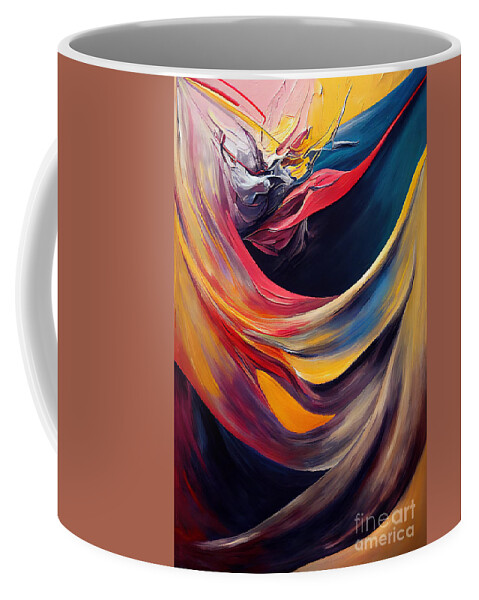 Abstract Coffee Mug featuring the digital art Liquid Waves by Carlos Diaz