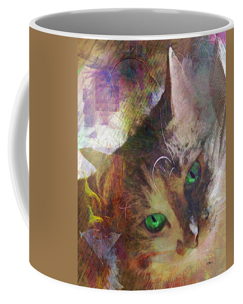 Lisa Beckons Coffee Mug featuring the digital art Lisa Beckons by Studio B Prints