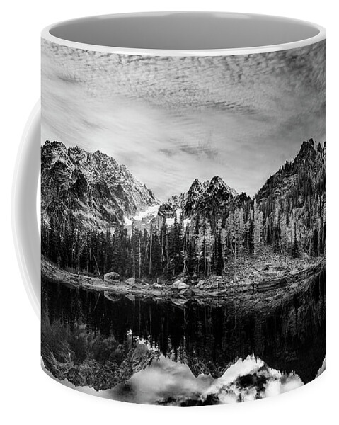 Black Coffee Mug featuring the photograph Little Colchuck Lake Black and White by Pelo Blanco Photo