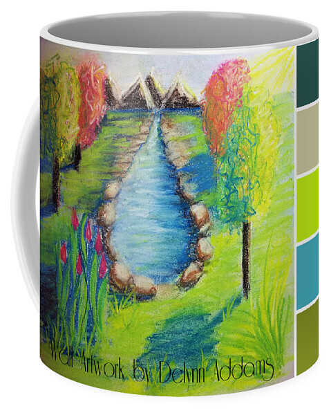 Little Dam Coffee Mug featuring the digital art Little Dam Color Swatch for Decorating Home Decor by Delynn Addams
