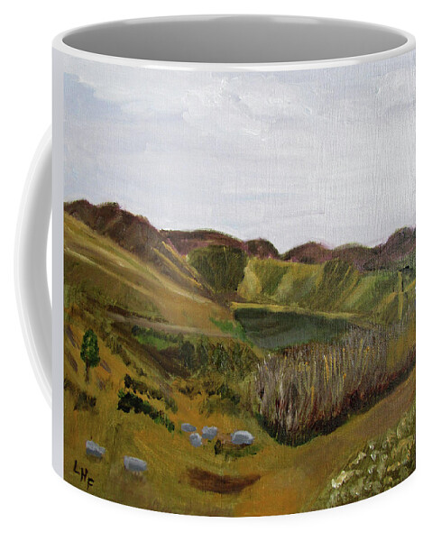 Utah Coffee Mug featuring the painting Little Dell Reservoir by Linda Feinberg