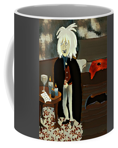  Coffee Mug featuring the digital art Little Dracula by Michelle Hoffmann