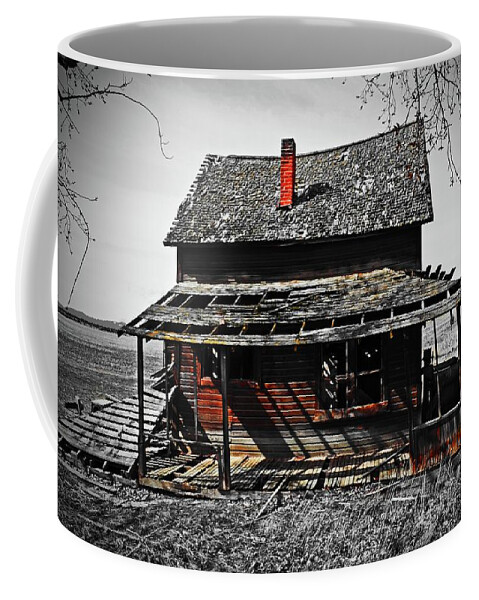  Coffee Mug featuring the digital art Little House on Juniper Flats by Fred Loring
