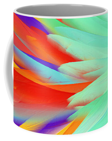 Wing Coffee Mug featuring the painting Little Wing - Colorful Modern Large Abstract Wall Art Painting by iAbstractArt
